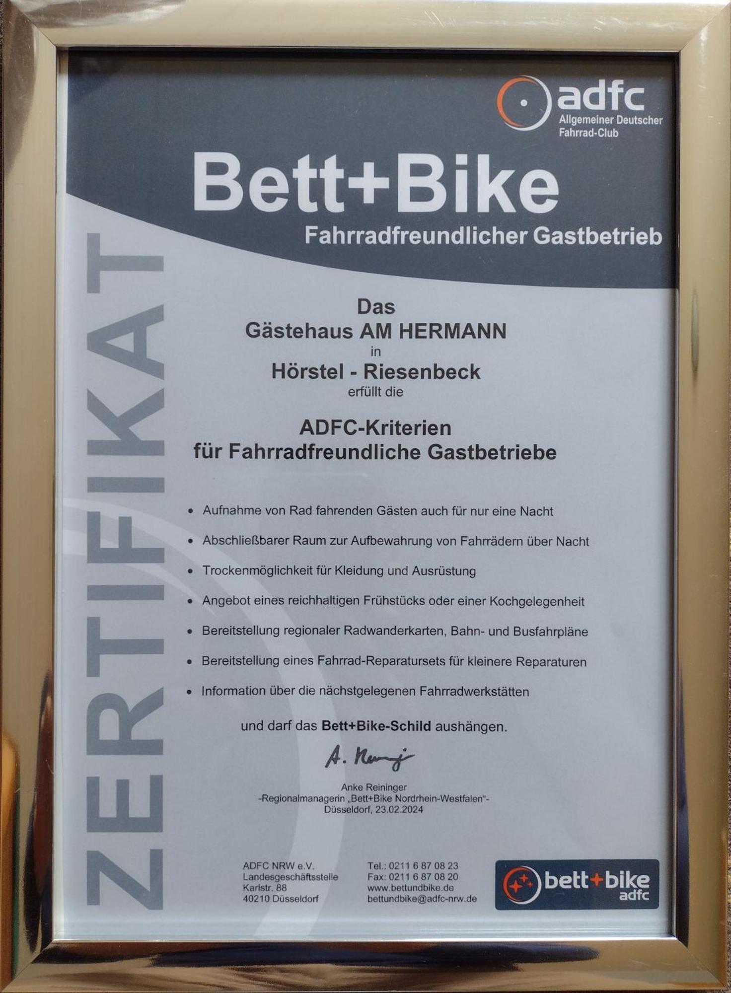 Gaestehaus Am Hermann Хёрстель Экстерьер фото
